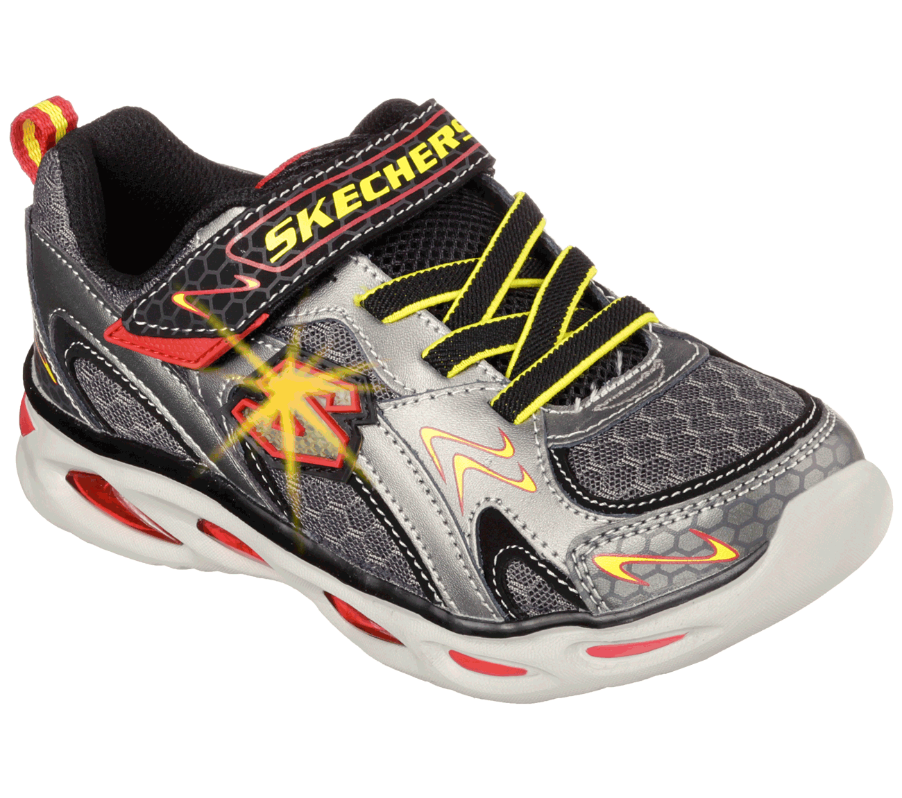 style 90386 skechers swipe lights boys